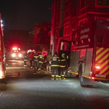 A building fire has killed at least 58 people, many homeless, in Johannesburg