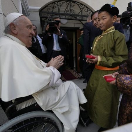 Pope Francis opens clinic on 1st papal visit to Mongolia. He says it’s about charity not conversion