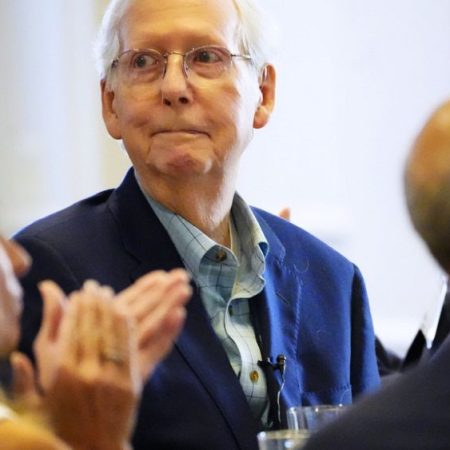 US Senate GOP leader Mitch McConnell appears to freeze up again, this time at a Kentucky event