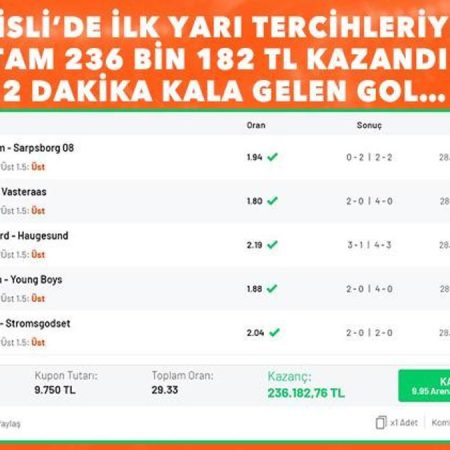 Misli’de ilk yarı tercihleriyle tam 236 bin 182 TL kazandı! 2 dakika kala gelen gol…